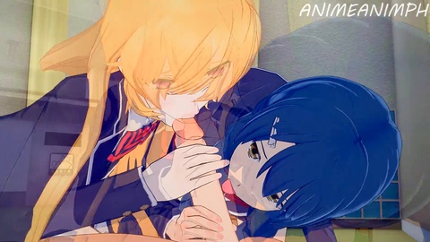 Erina Nakiri and Megumi Tadokoro Savor a Hot Threesome with Messy Creampie - Food Wars Anime Hentai
