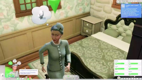 ¡Agnes, la jugadora traviesa, juega a Sims 4 - Embarazada y teniendo encuentros calientes con varios vecinos en público y privado!