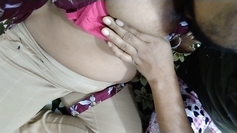 Desi boyfriend, sucking boobs, indian nipples