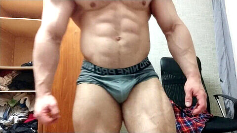 Chinese muscle, body builder, muscle daddy wrestling
