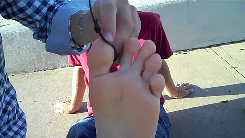 Ryder, Bryson, and Bailey indulge in kinky foot play and tickling!
