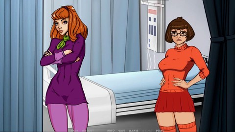 Brüste Anime-Schönheit im winzigen Bikini, die verrückt wird mit Cartoon-Sex