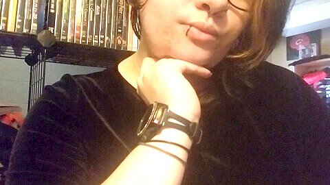 Joi, pierced, nerdy girl glasses