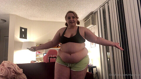 Indian bbw gym, immobile blobs fat, weight gain girl progress