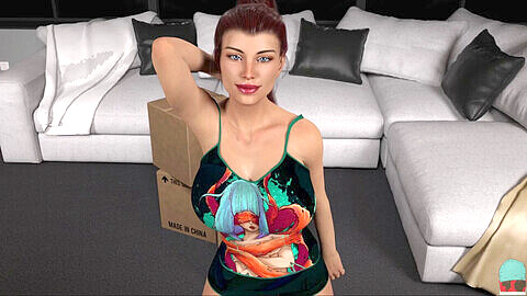 Jeune fille sexy avec de gros seins joue à WVM #10 PC gameplay en POV