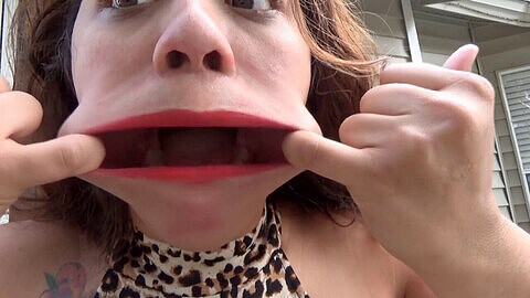 Sexy girl with a huge mouth opens wide for some intense POV oral action!