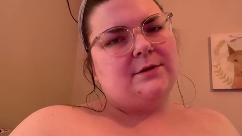 Busty BBW used new toys while letting you fuck her