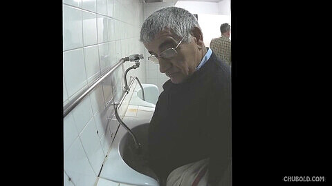 Old men in toilet, spy old man toilet, chinese grandpa toilet