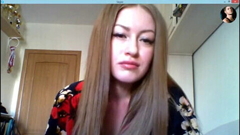European beauty takes her Skype skills to the next level