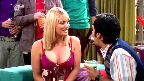 Compilation of Kaley Cuoco's big tits on display