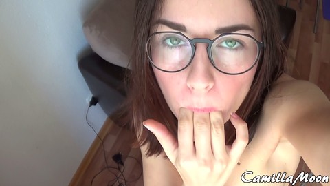 Pussy closeup, ugly solo, nerdy ugly teen