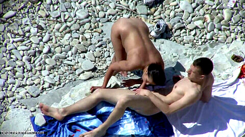 Beach gotta finish, voyeur russian mature homemade, russian couple outdoor spy