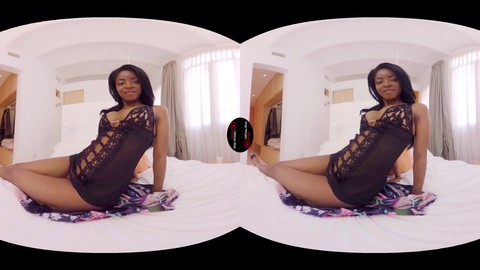 Porno de realidad virtual con la chica de cámara negra Jasmine Webb