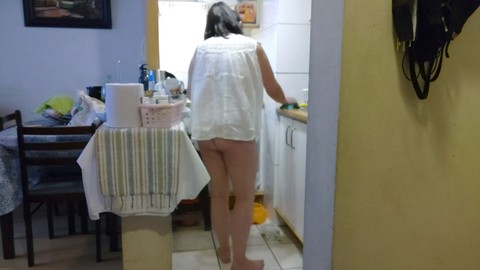 Hot mom getting naughty in the kitchen