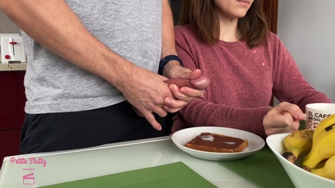 Hot and kinky couple enjoys a cum-filled breakfast treat! You won't believe the size of that cumshot! I crave that creamy milk!