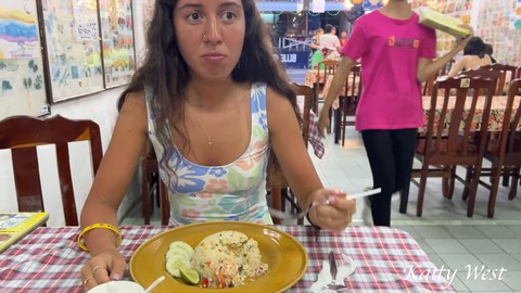 Public flashing, upskirt, food