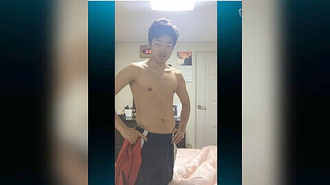 Korean hunk jerk of, korean trainer cam show, korean friends