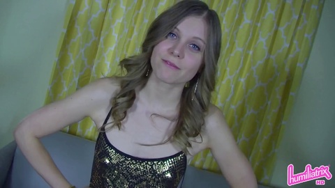 Stepdaughter dominates and humiliates her stepdaddy