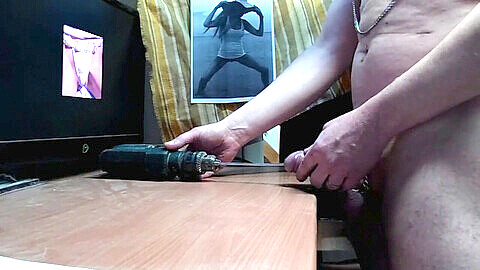 Horny Countess2 uses a curved stick on the ball boinking machine for an explosive cock tribute!