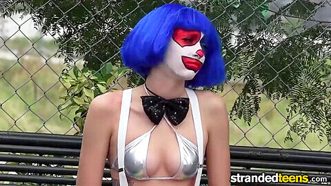 StrandedTeens - Naughty clown indulges in some kinky fun and games