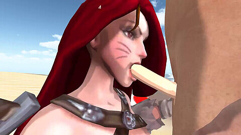 Katarina from League of Legends in 3D POV game - cartoon sensation brought to life!