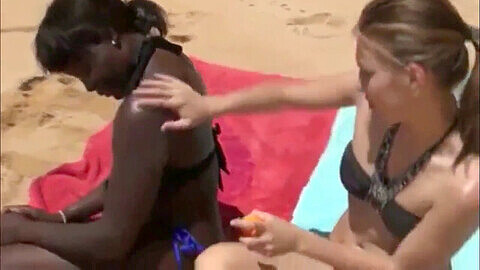 Unforgettable beach vacation with ebony beauties - a busty threesome that changed my life!