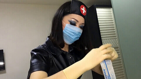 Clinical torments medical fetish, caans, chinses surgical gloves