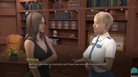 Collegegebundener Stiefsohn von heißer MILF dominiert im PC-Gameplay eines Visual Novels (HD)