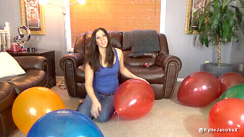 Balloon tease, nail pop balloons, balloon pop