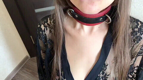 I dominate my new enslaved teen with ropes and chains