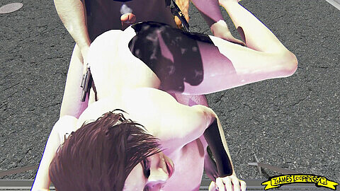 Jill Valentine dalle enormi tette in un'animazione 3D SFM mozzafiato
