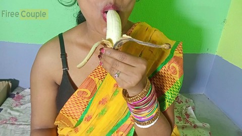 Porno indiano XXX sensuale con protagonista una bhabhi bengalese birichina che fa sesso esplicito con una banana accompagnato da chiaro audio in hindi