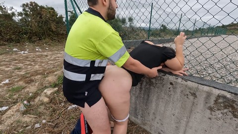 Construction site, creampie, 18 european