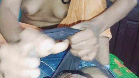 Housewife gives an epic blowjob and takes the cum like a champ