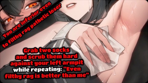 Dominating joi challenge with hentai feet for Locktober pleasure