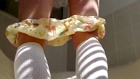 Peter indulged in being a diapered sissy, soaking his diapers and plastic pants