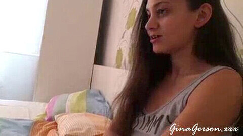 My first encounter with petite teen Shrima caught on home-video during a webcam session