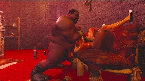 Harte Fickorgie in der Taverne 1 3D: Busensex und Doppelpenetration für die fette Kellnerin!