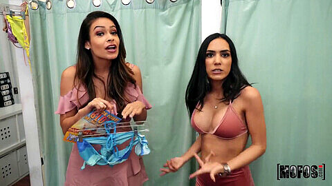 Tia Cyrus and Katana Kombat's Dark-Hued Friday Bikini Threesome on SharemyBF