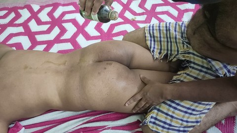 Indian wife bares it all for a steamy massage