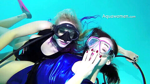Scuba mask, underwater, diving underwater