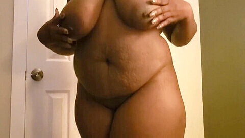 Voluptuous ebony BBW with a flexible backside and fiery pussy