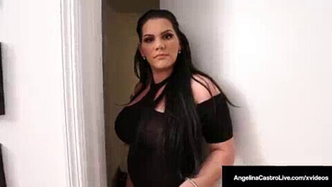 La belle et pulpeuse cubaine Angelina Castro suce une grosse bite pour payer son loyer
