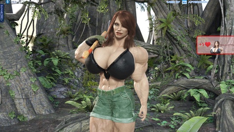 Giantess growth, muscle growth, female