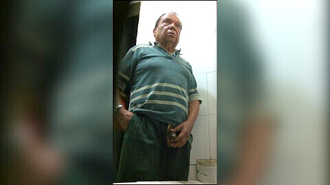 Indian public toilet spy, old men in toilet, chinese grandpa toilet