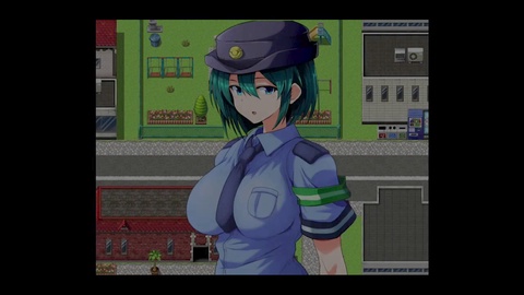Personajes no jugadores cachondos seduciendo a mujeres sexys durante el trabajo en la jugabilidad de un RPG hentai en 2D.