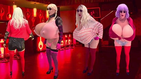 Juggsy-Ho-Doll strips down in the Z bowl sissy club