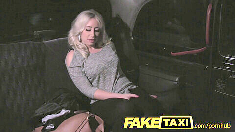 Fake taxi, big booty car sex, night vision car