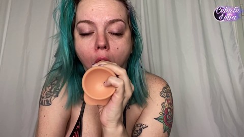 Hardcore blowjob, drool, crying