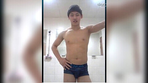 Onanism, gay asian, muscle